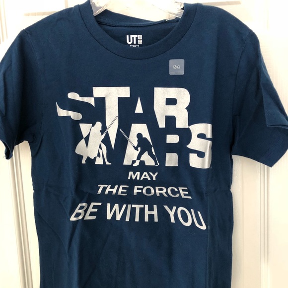 Tops, Shirts & T Shirts Boys Star Wars T Shirt Navy Blue Star Wars The Last Jedi Logo Black Baseball 34 Sleeve Tee